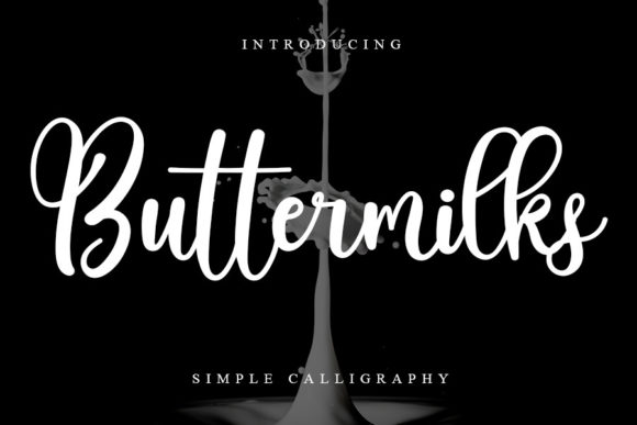 Buttermilks: The Elegant Script Font for Polished Brand Identity