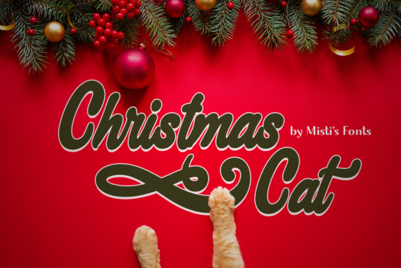 Christmas Cat: A Festive Script Typeface for Holiday Branding