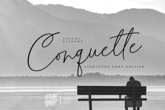 Conquette Typeface: Elevating Digital Branding with Delicate Script