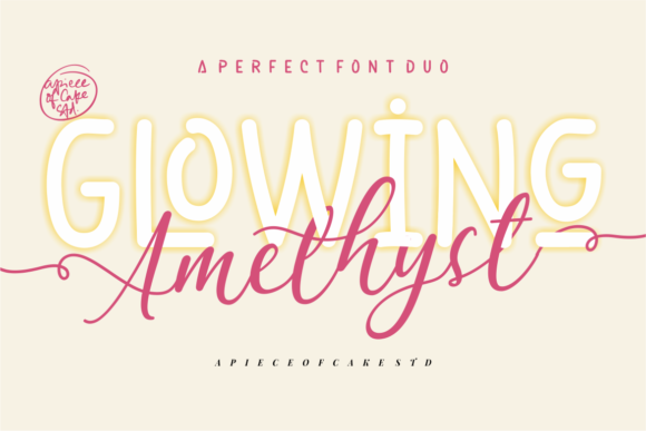 Glowing Amethyst: A Soft Script Font for Editorial Design