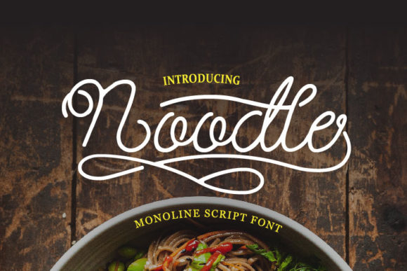 Noodle: A Vintage Script Font for Editorial Design