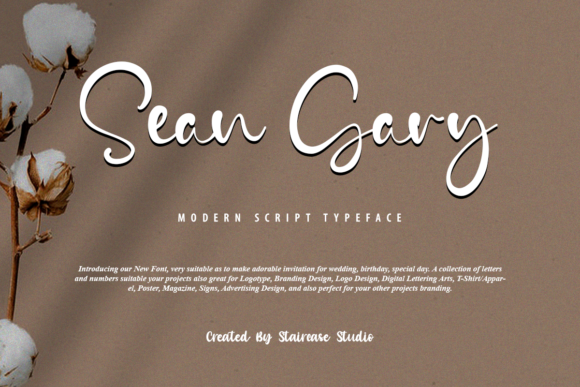 Sean Gary: A Modern Script Font for Digital Branding
