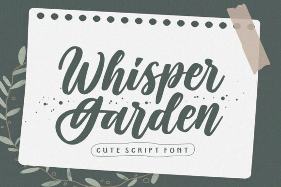 Whisper Garden: A Delicate Handwritten Font for Romantic Crafts